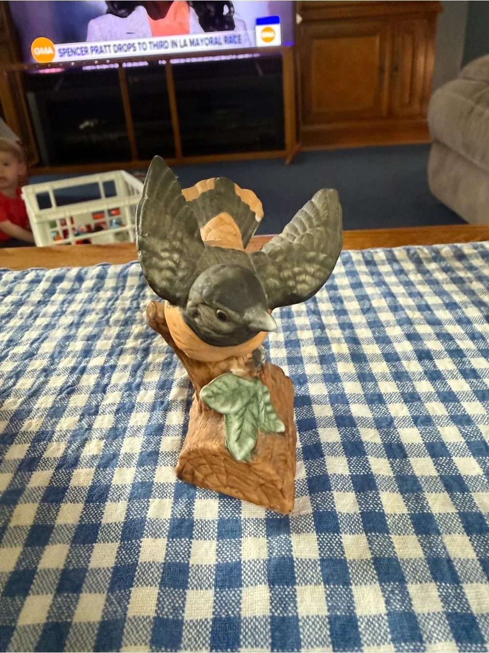 Vintage Porcelain Bird Figurine: Rare Collectible Sculpture for Home Decor
